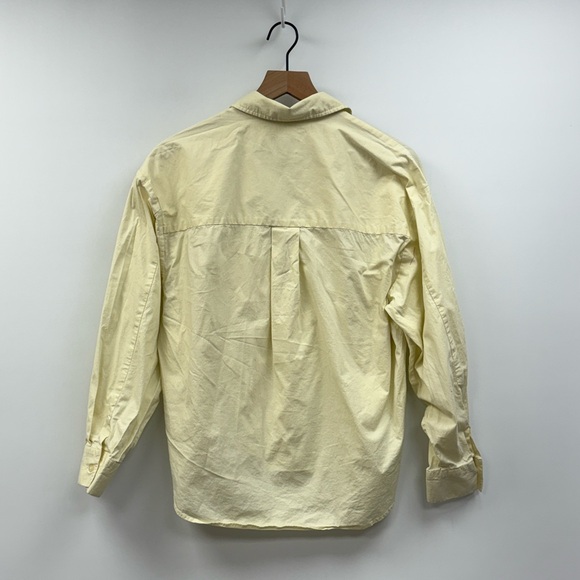 Anthropologie Pistola Sloane Oversized Button Down Boxy Poplin Shirt Yellow XS - Picture 6 of 10
